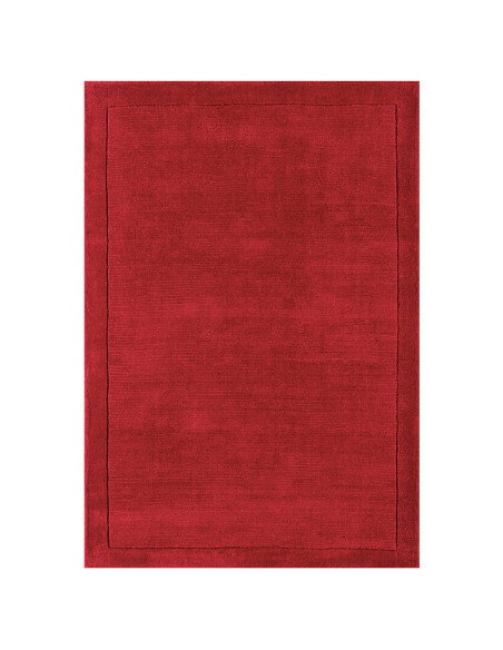 Elevate your space with the York Poppy rug—vibrant red, minimalist design, and soft natural wool for lasting comfort and style.