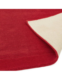 Tappeto tinta unita York Poppy in lana naturale, design geometrico e stile minimal: eleganza e comfort per ogni ambiente modern 2