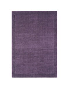 Tappeto York Purple: eleganza minimalista e tinta unita in lana naturale, perfetto per ambienti moderni e raffinati. Comfort e