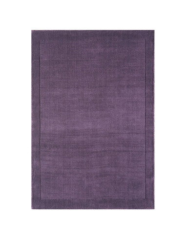 Elevate your space with the York Purple rug, a minimalist rug in natural wool featuring elegant geometric design and plush comf