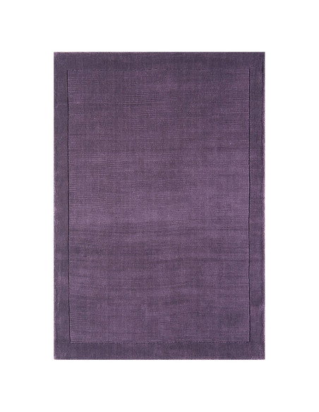Elevate your space with the York Purple rug, a minimalist rug in natural wool featuring elegant geometric design and plush comf
