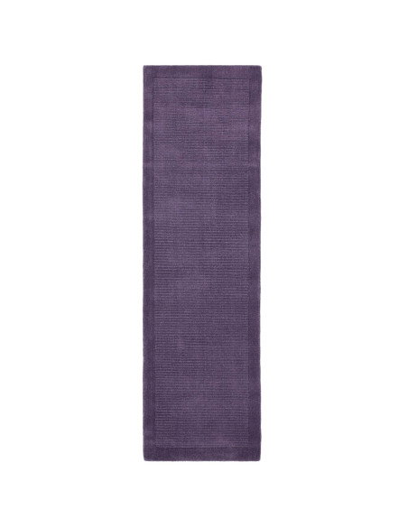 Elevate your space with the York Purple rug, a minimalist rug in natural wool featuring elegant geometric design and plush comf