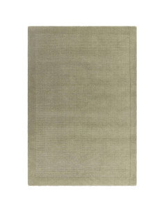 Tappeto York Sage in tinta unita verde salvia, design minimalista, lana naturale e lavorazione artigianale per eleganza e comfo