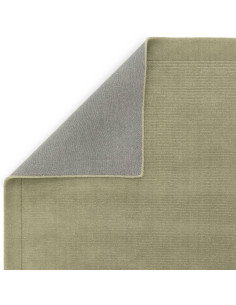 Tappeto York Sage in tinta unita verde salvia, design minimalista, lana naturale e lavorazione artigianale per eleganza e comfo 2