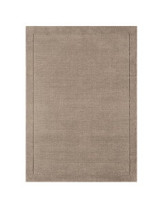 Tappeto York Taupe in lana naturale, minimal e tinta unita, perfetto per un ambiente elegante, confortevole e dal design raffin