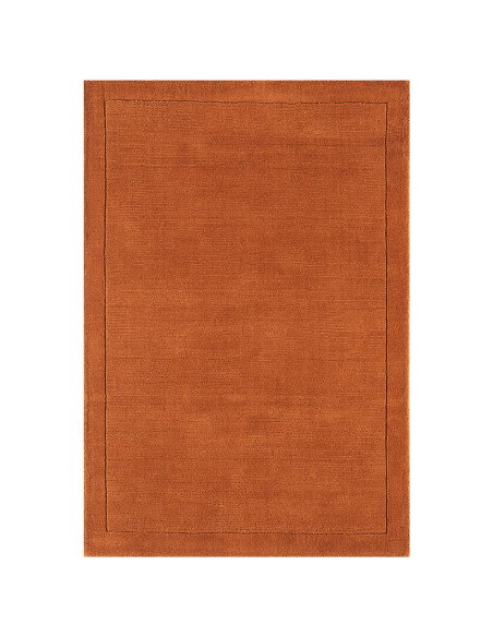Elevate your space with the York Terracotta rug, a minimalist rug crafted from natural wool featuring an elegant geometric desi
