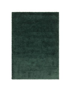Tappeto shaggy Atlas Emerald verde smeraldo, pelo lungo 5 cm, morbido e resistente, perfetto per un ambiente elegante e confort