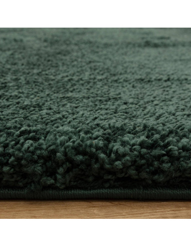 Add luxurious comfort and style with the Atlas Emerald shaggy rug, featuring a rich green hue and durable, easy-care polypropyl