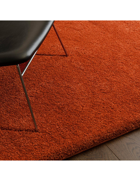 Tappeto shaggy Atlas Orange a pelo lungo, morbido e resistente, perfetto per donare calore e stile moderno a ogni ambiente dell
