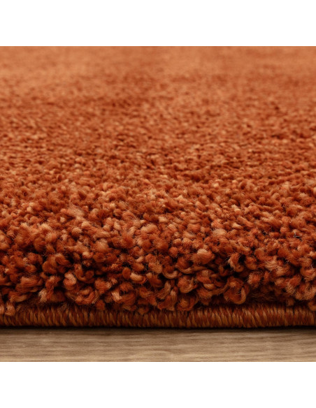Tappeto shaggy Atlas Orange a pelo lungo, morbido e resistente, perfetto per donare calore e stile moderno a ogni ambiente dell