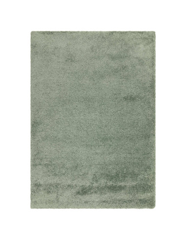 Tappeto shaggy verde salvia Atlas Sage, pelo lungo 5 cm, morbido e resistente, perfetto per un ambiente elegante e accogliente.