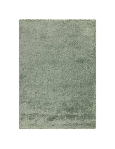 Tappeto shaggy verde salvia Atlas Sage, pelo lungo 5 cm, morbido e resistente, perfetto per un ambiente elegante e accogliente.