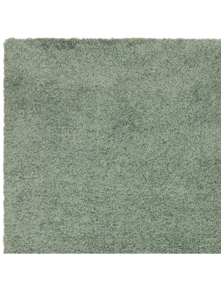 Tappeto shaggy verde salvia Atlas Sage, pelo lungo 5 cm, morbido e resistente, perfetto per un ambiente elegante e accogliente.
