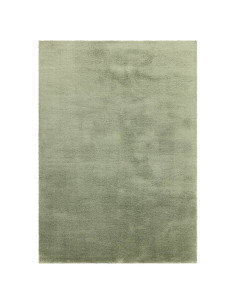 Tappeto shaggy Como Sage verde salvia, pelo lungo morbido e resistente, perfetto per un comfort elegante e facile da pulire in