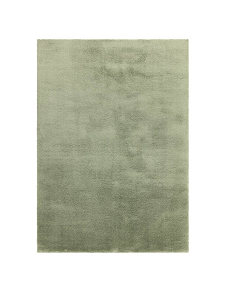 Tappeto shaggy Como Sage verde salvia, pelo lungo morbido e resistente, perfetto per un comfort elegante e facile da pulire in