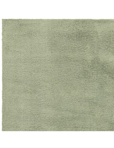 Tappeto shaggy Como Sage verde salvia, pelo lungo morbido e resistente, perfetto per un comfort elegante e facile da pulire in