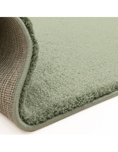 Tappeto shaggy Como Sage verde salvia, pelo lungo morbido e resistente, perfetto per un comfort elegante e facile da pulire in