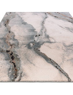 Tappeto pelo lungo Mirage Oasis Blue: design astratto, morbidezza e colori armoniosi per un tocco moderno e raffinato in ogni a 2