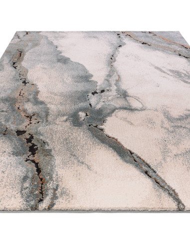 Tappeto pelo lungo Mirage Oasis Blue: design astratto, morbidezza e colori armoniosi per un tocco moderno e raffinato in ogni a