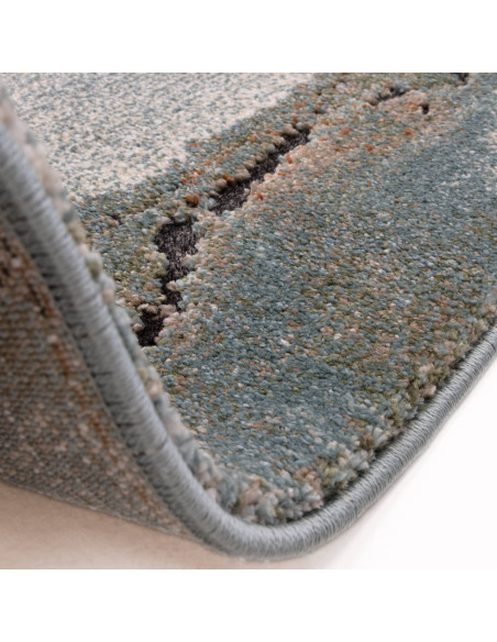 Tappeto pelo lungo Mirage Oasis Blue: design astratto, morbidezza e colori armoniosi per un tocco moderno e raffinato in ogni a