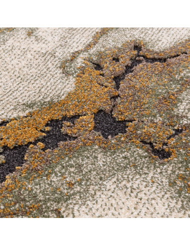 Add warmth and style with the Mirage Oasis Green shaggy rug, featuring an abstract design and plush texture perfect for any mod