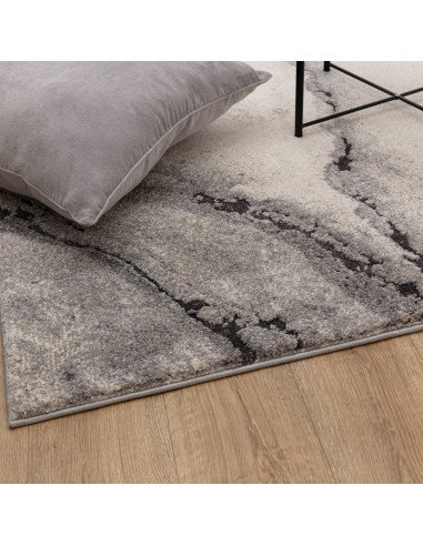 Tappeto Mirage Oasis Grey, design astratto e spessore 2.5 cm, perfetto tra i tappeti shaggy per comfort e stile contemporaneo.