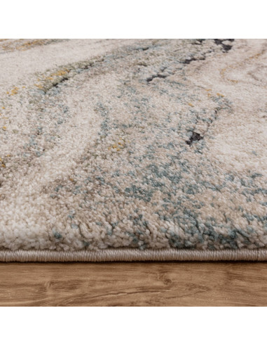 Tappeto pelo lungo Mirage Wave Blue: design astratto, comfort avvolgente e materiali resistenti per un tocco moderno e raffinat