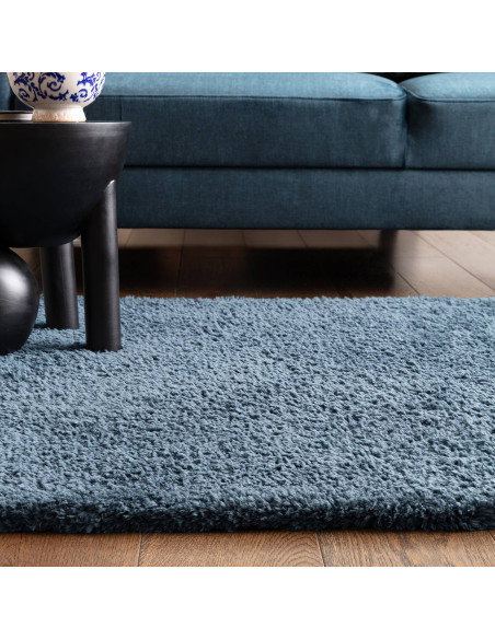 Tappeto shaggy Opulence Petrol a pelo lungo, morbido e resistente, ideale per un ambiente elegante e confortevole dal design mo