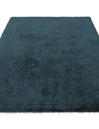 Tappeto shaggy Opulence Petrol a pelo lungo, morbido e resistente, ideale per un ambiente elegante e confortevole dal design mo