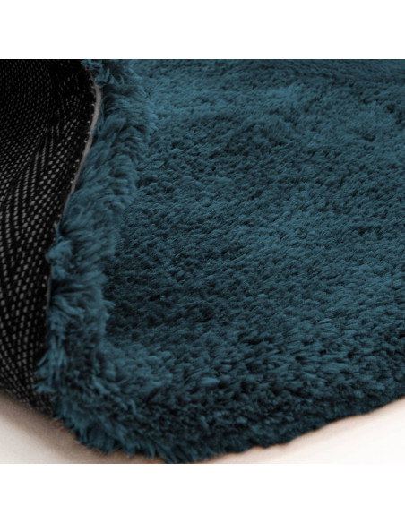Tappeto shaggy Opulence Petrol a pelo lungo, morbido e resistente, ideale per un ambiente elegante e confortevole dal design mo