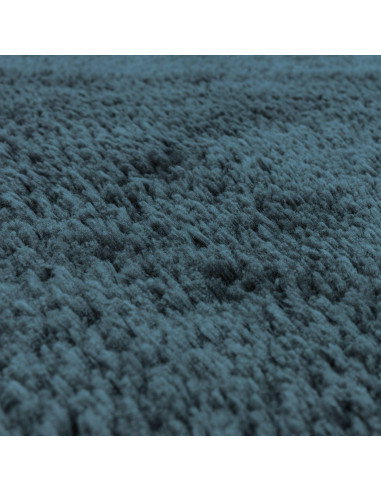 Tappeto shaggy Opulence Petrol a pelo lungo, morbido e resistente, ideale per un ambiente elegante e confortevole dal design mo