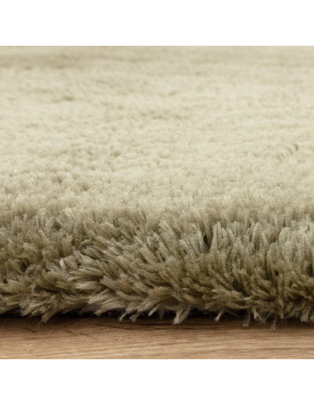 Tappeto shaggy Opulence Sage verde salvia, pelo lungo 4 cm, morbidezza e stile artigianale per un comfort unico in ogni ambient