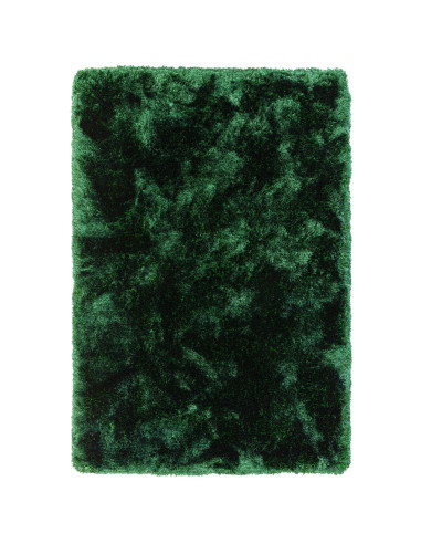 Add luxurious softness and vibrant emerald color to your space with this durable, hand-made plush shaggy rug—perfect for any mo