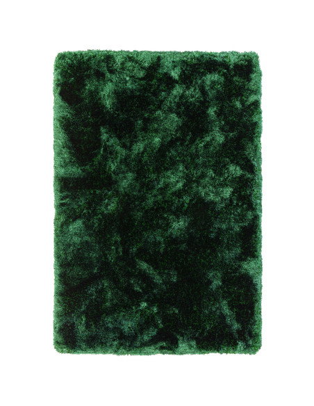 Add luxurious softness and vibrant emerald color to your space with this durable, hand-made plush shaggy rug—perfect for any mo