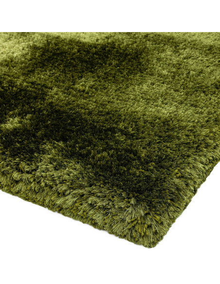Tappeto shaggy Plush Green a pelo lungo, morbido e resistente, ideale per donare comfort e stile naturale a ogni ambiente moder