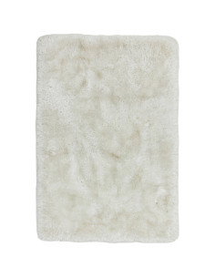 Tappeto shaggy Plush White a pelo lungo, morbido e raffinato, ideale per ogni ambiente. Comfort, stile e facilità di manutenzio