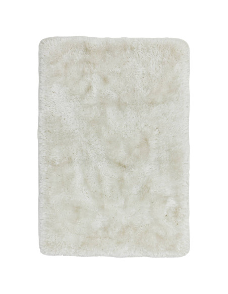 Tappeto shaggy Plush White a pelo lungo, morbido e raffinato, ideale per ogni ambiente. Comfort, stile e facilità di manutenzio