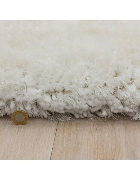 Experience ultimate comfort and style with the Plush White shaggy rug—soft, durable, and perfect for adding elegance to any roo