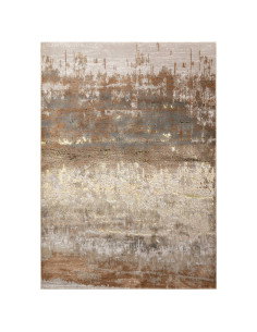 Tappeto Aurora AU01 Dune: design astratto, effetto seta e lucentezza per ambienti moderni eleganti, resistenti e facili da puli