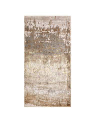 Elevate your space with the Aurora AU01 Dune, a modern luxury rug featuring a stunning silk look and durable, easy-care viscose