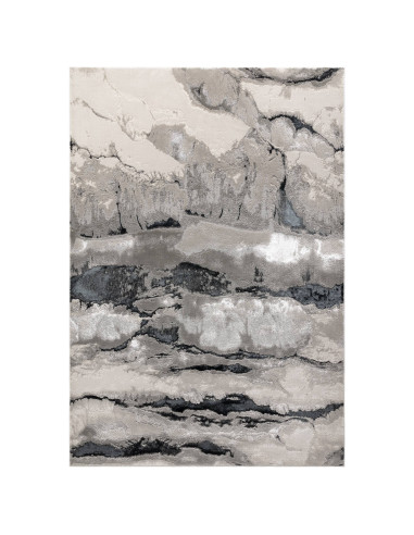 Tappeto Aurora AU05 Quartz: design astratto e materiali di qualità per un effetto seta luminoso, elegante e perfetto in ogni am