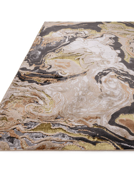 Elevate your space with the Aurora AU08 Marble rug, a modern luxury rug featuring a shiny, silk-look finish and durable, easy-c