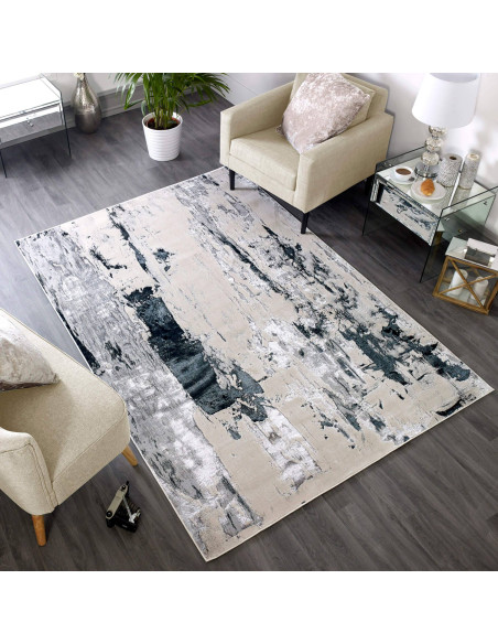Elevate your space with the Aurora AU10 Glacier, a modern luxury rug featuring a silk look and plush texture for lasting style