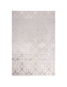 Tappeto Aurora AU11 Lattice: design moderno elegante con motivo geometrico e effetto seta luminoso, perfetto per valorizzare og