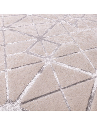 Elevate your space with the Aurora AU11 Lattice modern luxury rug, featuring a lustrous silk look and durable, easy-care design