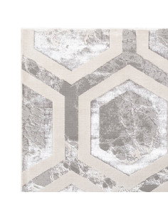Tappeto Aurora AU12 Crystal: design geometrico elegante, effetto seta e lucentezza naturale per ambienti moderni e raffinati. F 2