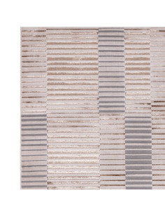 Tappeto Aurora AU14 Ripple: design geometrico e lucido, perfetto per ambienti moderni eleganti. Resistente, facile da pulire e 2