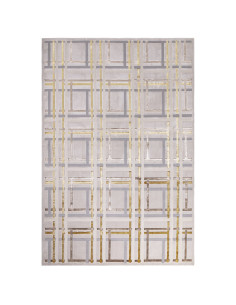 Discover the Aurora AU15 Elexus, a modern luxury rug with a silk look and geometric design that adds elegance and easy care to