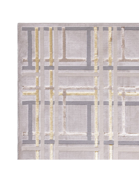 Tappeto moderno elegante Aurora AU15 Elexus con motivo geometrico e effetto seta lucido, perfetto per ambienti raffinati e lumi