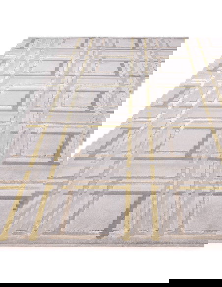 Discover the Aurora AU15 Elexus, a modern luxury rug with a silk look and geometric design that adds elegance and easy care to